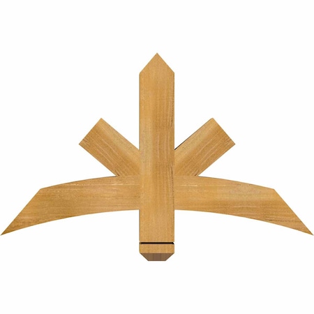 Ekena Millwork Alberta Rough Sawn Timber Gable Bracket, Western Red Cedar, 36"W x 21"H x 4"D x 4"F, 14/12 Pitch GBW036X21X0404ALB00RWR